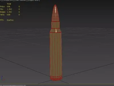 556x45mm  Ammo Low-poly 3D model