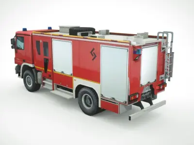 Mercedes Actros Firetruck 3D model