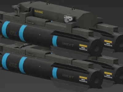 Helfire Missile Launcher Low-poly 3D model