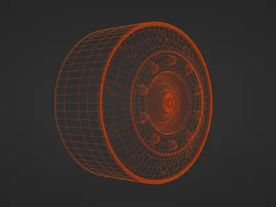 Alcoa Style Truck Wheel 3D model