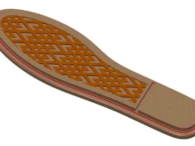 PVC Sole design for Women Low-poly 3D model