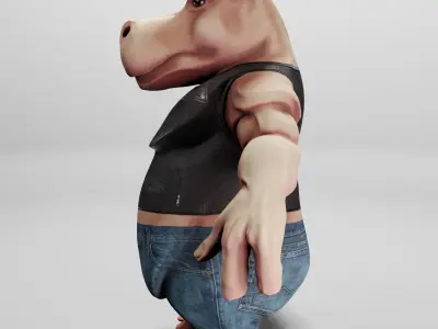 King Hippo 3D Print Model 3D print model