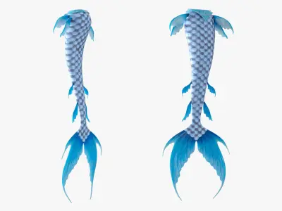 Mermaid Tail Blue 3D model