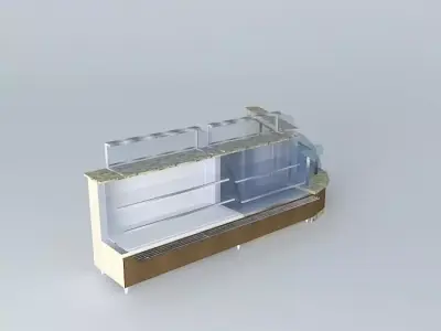 Kit809L Curved Glass Exhibitors Free 3D model