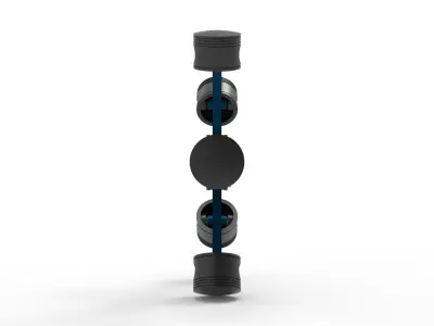 Radial piston mechanism 3D model