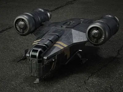 Razor Crest Low-poly 3D model