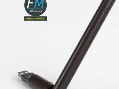 USB WiFi dongle antenna 3D model