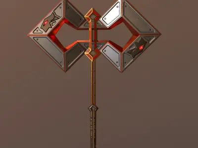 Egyptian Pantheon - Sekhmet War Hammer Low-poly 3D model