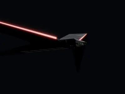 Futuristic Sci Fi AirForce Space Ship Transport Low-poly 3D model