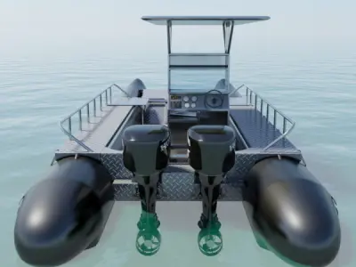 Military Boat 3D model