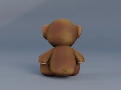 Monkey Toy Low-poly 3D model