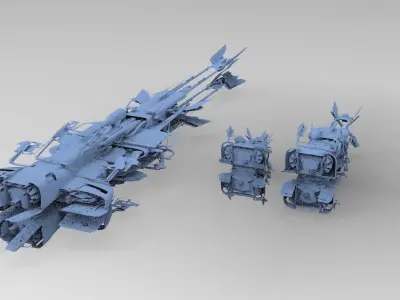 Star Wars inspired Racer 2 designs  3D model