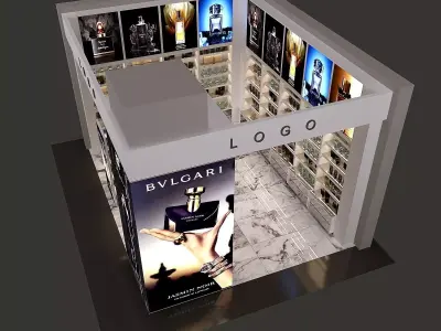 BEAUTY STORE FULL 3D SCENE 3D model