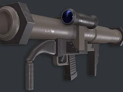 Rocket Launcher Game Ready 4   Low-poly 3D model