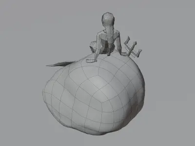 Magical Mermaid Siren Sea maiden Oceanid Lowpoly Rigged  Low-poly 3D model