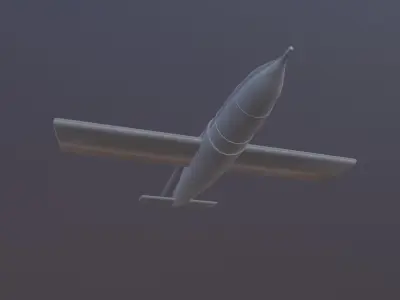 V1 Buzz bomb Low-poly 3D model