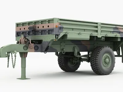 Military trailer M1082 3D model