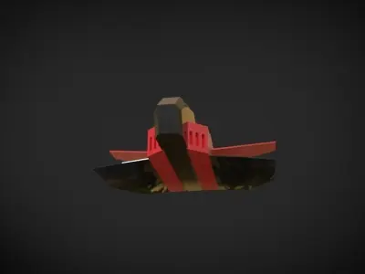 Spaceship VR11 Low-poly 3D model