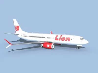 Boeing 737-800 Max Lion Air 3D model