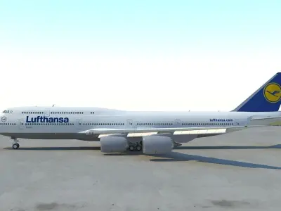 B 747-8 with Interior 3D model