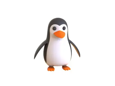 Cartoon Penguin v007 Low-poly 3D model