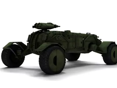 Apc758 Rigged Armored Personnel Carrier 3D Model  3D model