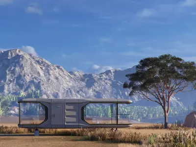 Capsule House Commercial Space Airship Pod 3D model