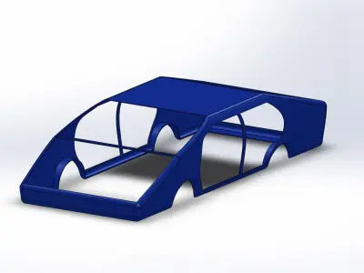 Simple car frame Free 3D model