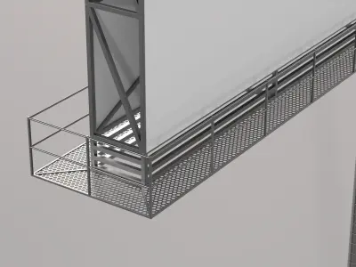 Blank outdoor billboard 3D model