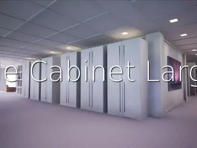 File Cabinet Large SHC Quick Office LM Low-poly 3D model