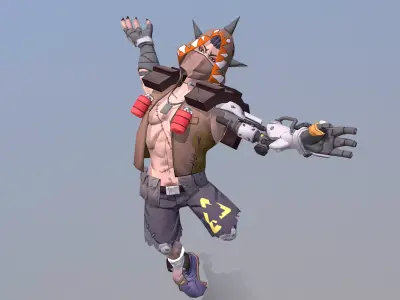  Cabal Warrior Cyborg Combatant Jump Attack 3D model