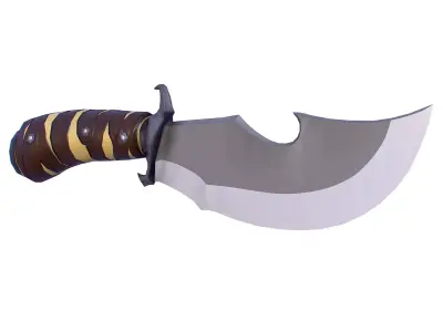 New Big Hunting Knife - LowPoly 3d Model Low-poly 3D model