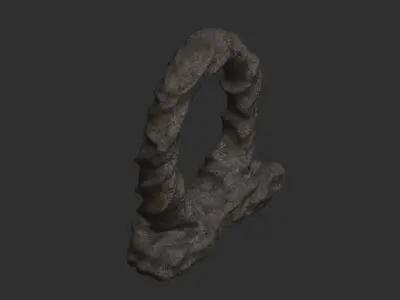 Stone Portal 1 - Base Free low-poly 3D model