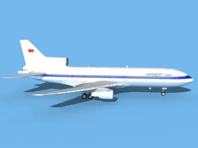 Lockheed L-1011 TriStar Aeroflot 3D model