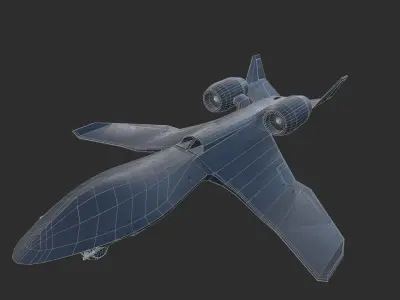 spy military vtol drone Low-poly 3D model