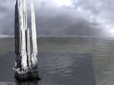 Halo Forerunner Tall Energy Generator 3D model