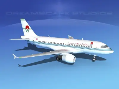 Airbus A319 America West Airlines 3D model