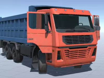Industrial Dump Truck Pack for Unity Low-poly 3D model
