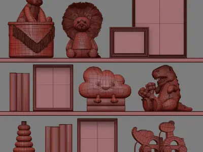 Kids Room Decor 09 3D model