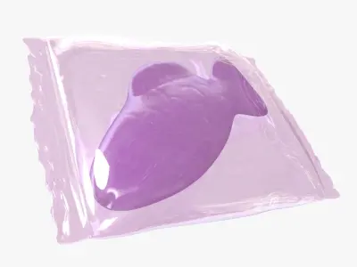 Wrapped Purple Fish 3D 3D model