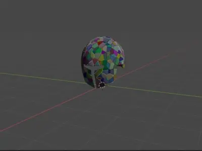 reinbow sporten helmet Low-poly 3D model