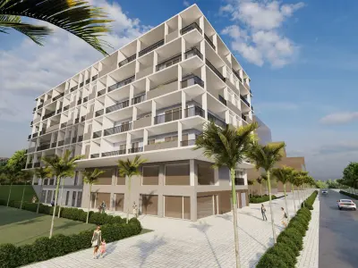 8-Storey Modern Commercial Building SKP Only Version 3D model