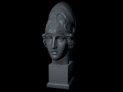 classical bust of Athena 3D print model