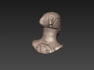 Basic Sci-fi Head  Low-poly 3D model