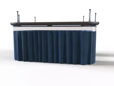 Sci-Fi Medical Privacy Curtain Low-poly 3D model