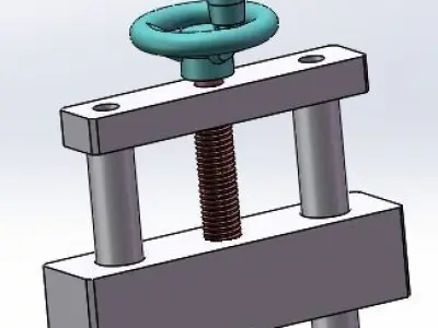Symmetry trimming biaxial mechanical structure 3D model