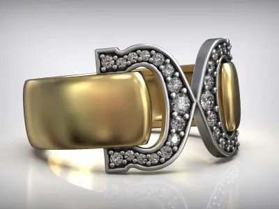 Luxury Diamond Ring Free 3D Jewelry Free 3D print model
