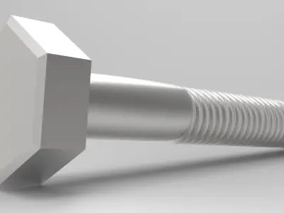 Hexagon Head Bolt - M3 - Mesh And FBX Low-poly 3D model