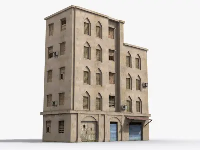 Arab Middle East Building x22 Low-poly 3D model