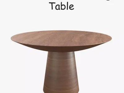Sean Dix Drum Dining Table Free 3D model